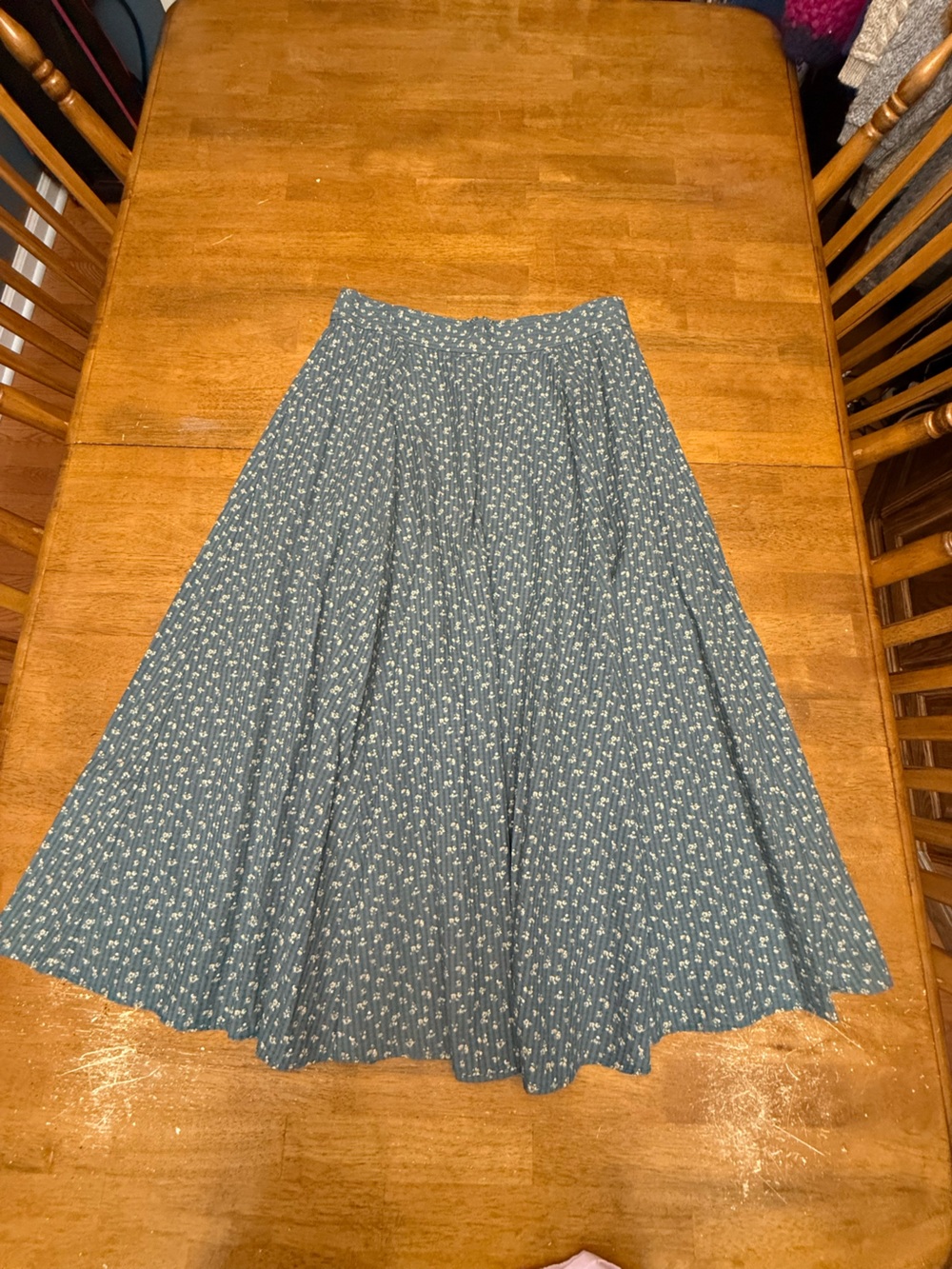 Madewell Floral Green Cotton Skirt 12
